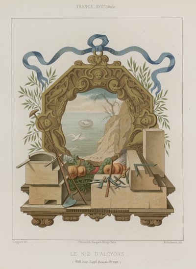 Kingfishers nest by French School
