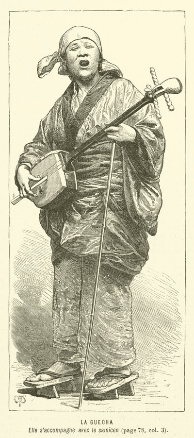 The Geisha (engraving) by French School
