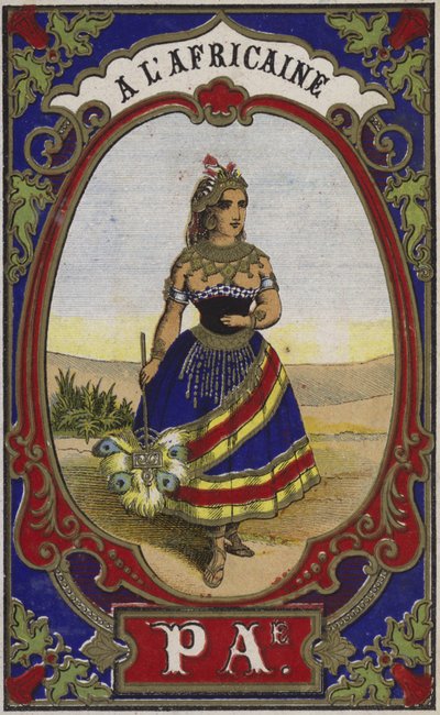 Label for African thread by French School