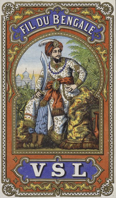Label for Bengal thread by French School