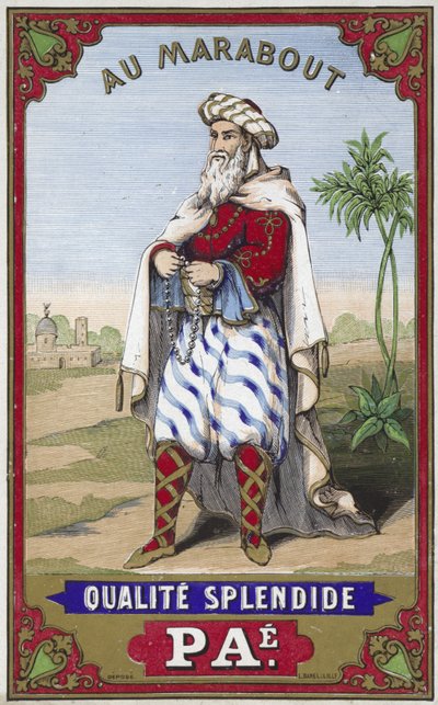 Label for Marabou silk thread by French School