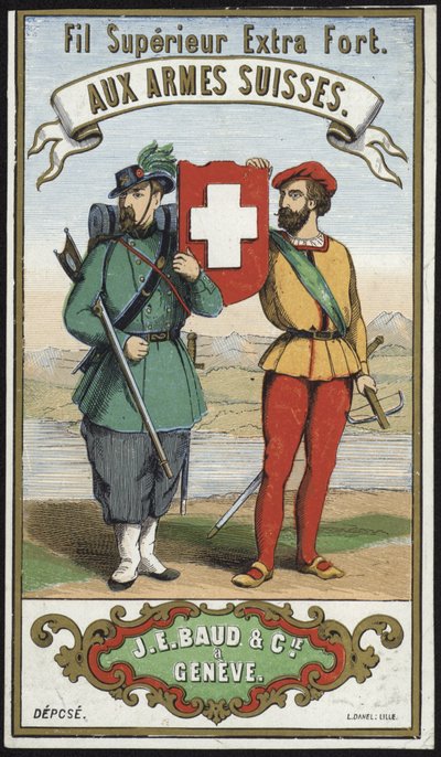 Label for Swiss Army thread by French School