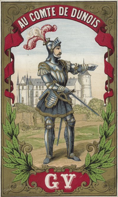 Label for the Count of Dunois thread by French School