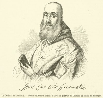 Cardinal Granvelle (engraving) by French School