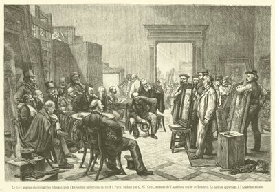 The English Jury Choosing Paintings for the 1878 Universal Exhibition in Paris by French School