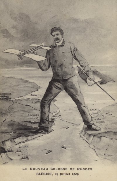 The New Colossus of Rhodes, Bleriot, 25 July 1909 by French School