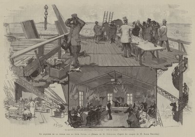 The Press Luncheon on the Eiffel Tower by French School