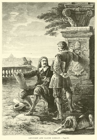 Lepoussin and Claude Lorrain by French School