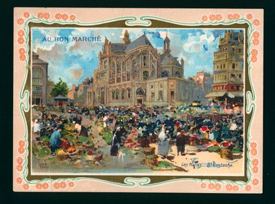 Les Halles and the Church of St Eustache, Paris by French School
