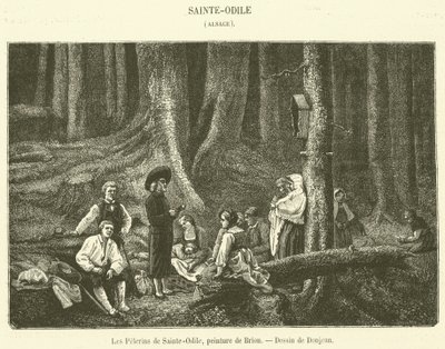 The Pilgrims of Sainte-Odile (engraving) by French School