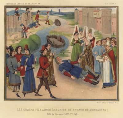The Four Sons of Aymon, Murder of Renaud de Montauban by French School