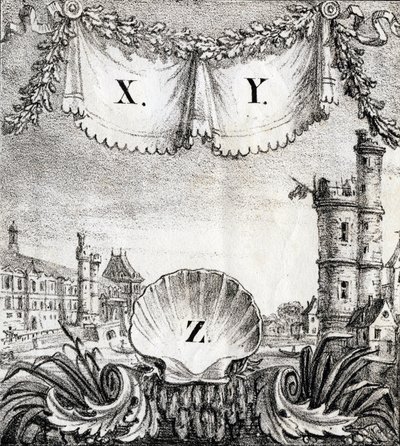 Letters X, Y and Z: Paris in 1500 - Alphabet Picturesque des Monumens de Paris c.1840 (engraving) by French School