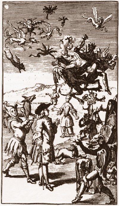 The Evocation of Demons - Engraving from 1710 in 