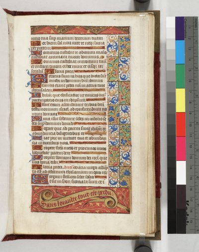 Decorated Text Page with the Motto Without Loyalty All is Lost by French School