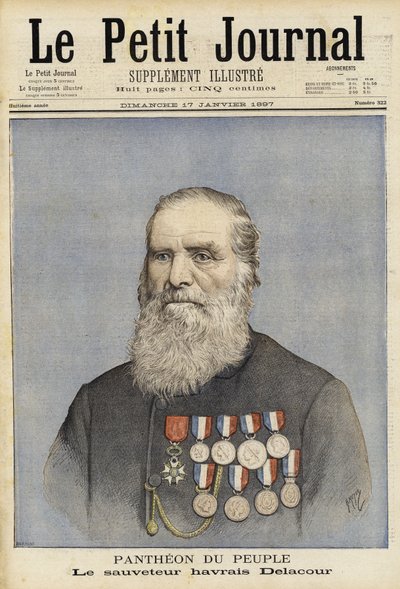 Louis-Joseph-Andre Delacour, French sailor and lifesaver by French School