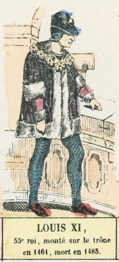 Louis XI, 55th King, ascended the throne in 1461, died in 1483 by French School