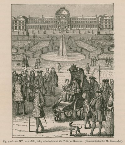 Louis XV, as a Child, being Wheeled about the Tuileries Gardens by French School