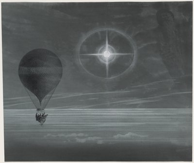 Lunar halo and luminescent cross observed during the balloon Zénith