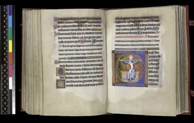 MS 300 f.197v-198r, Suffrage to the Trinity, from the Psalter and Hours of Isabella of France, Paris, c.1265-70 by French School