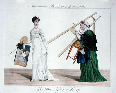 Mademoiselle Pastel Followed by her Mother, plate 17 from 