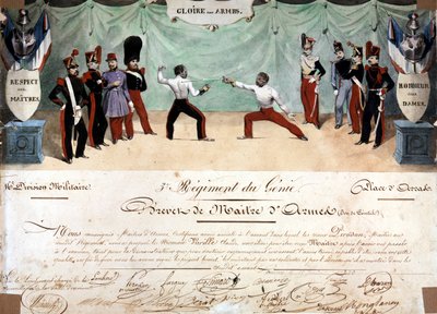 Master of Arms Certificate, 3rd Regiment of Engineering by French School