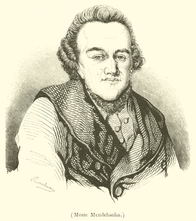 Moses Mendelssohn by French School