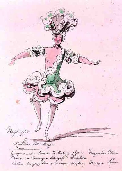 Monsieur Leger as Zephyr, in Nais, a libretto by Cahusac, composed by Jean-Philippe Rameau by French School