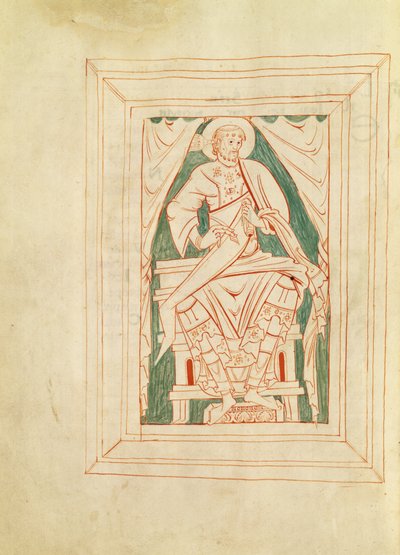 Frontispiece Depicting St. Gregory the Great from a Book of Sermons by French School
