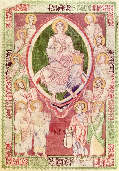 Christ with the Twelve Minor Prophets, from Explanatio in Prophetas et Ecclesiasten by St. Jerome by French School