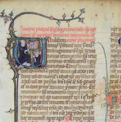 Dominican Monk Lecturing Two Other Monks, from Legenda Sanctorum Aurea by Jacques de Voragine by French School