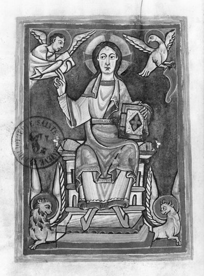 Christ in Majesty, from a Benedictional by French School