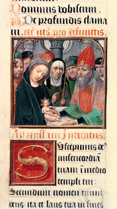 Presentation of Jesus at the Temple, from a collection of collects of Odoart de Bersacques, Prevost of Saint-Omer by French School