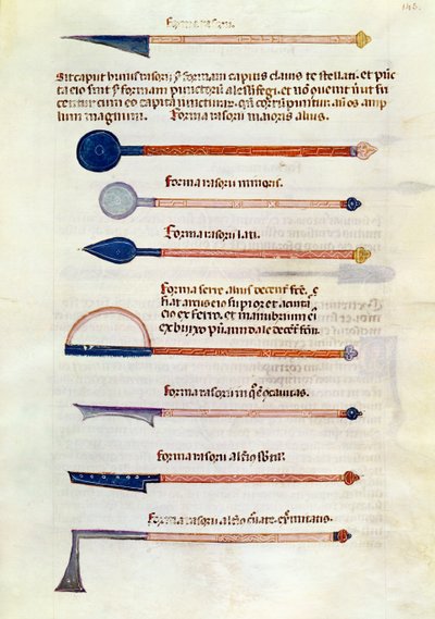 Surgical instruments from a treatise by Abul Qasim Kalaf ibn al-Abbas al Zahrawi by French School