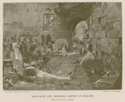 Napoleon and Marshal Lannes at Essling by French School