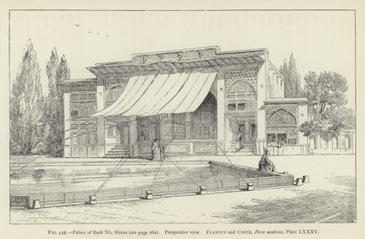 Palace of Bash No, Shiraz, Perspective View by French School