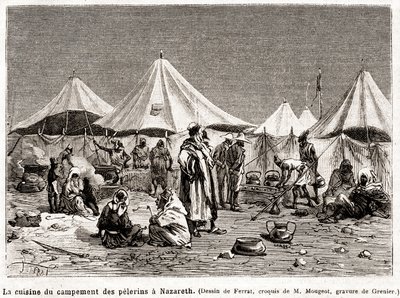Penitence Pilgrimage to the Holy Places from 25 April to 8 June 1882 (engraving) by French School