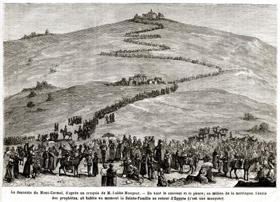 Penitence Pilgrimage to the Holy Places from 25 April to 8 June 1882 (engraving) by French School