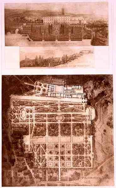 Plan and View of the Villa d