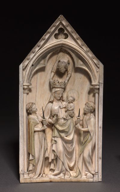 Plaque: The Virgin and Child with Angels by French School