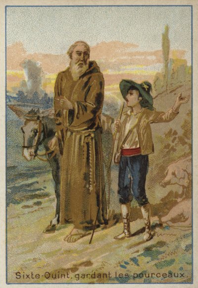 Pope Sixtus V as a Child, Looking After a Herd of Pigs by French School