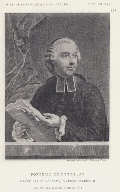 Portrait of Condillac by French School
