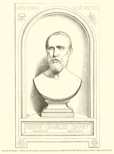 Portrait of Simart (engraving) by French School