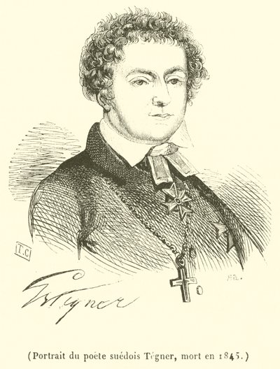 Portrait of the Swedish Poet Tegner, Died in 1845 by French School