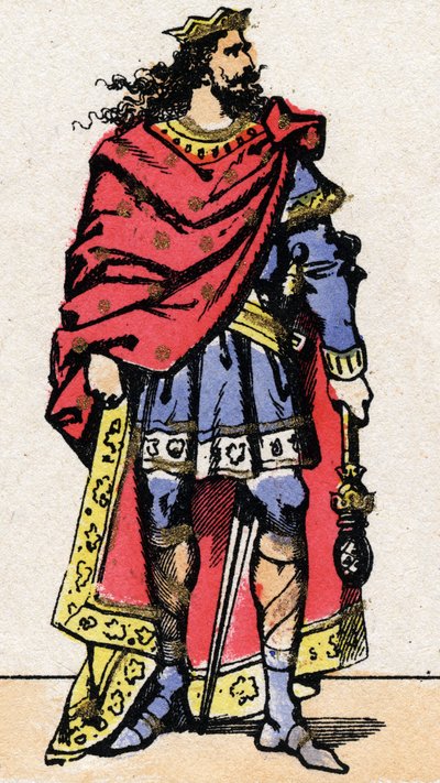 Portrait of Childeric II, King of the Franks from 670 to 673. by French School