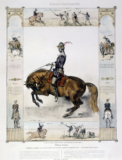 Portrait of Frédéric Grison in Picturesque History of Ancient and Modern Riding by Charles Aubry by French School