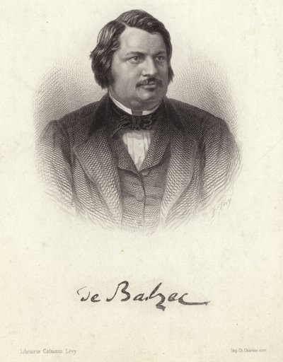 Portrait of Honore de Balzac by French School
