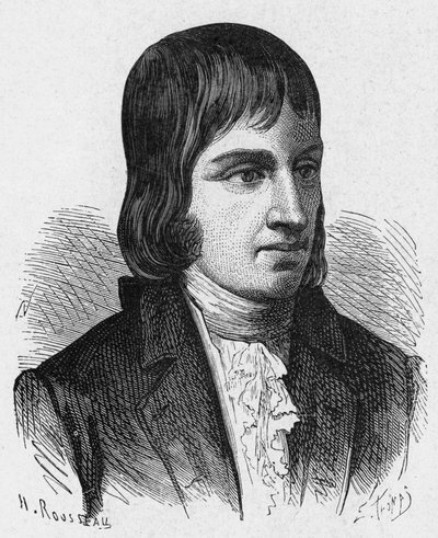 Portrait of Philippe Lebon (1769 - 1804), French engineer and chemist (inventor of gas lighting) - in Album of Science; illustrious scientists; Great discoveries 1896 by French School