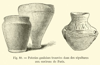 Gaulish pottery found in burials around Paris by French School