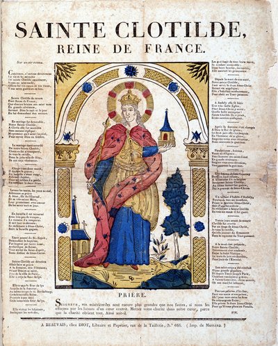 Prayer to Saint Clotilde - image of Epinal by French School