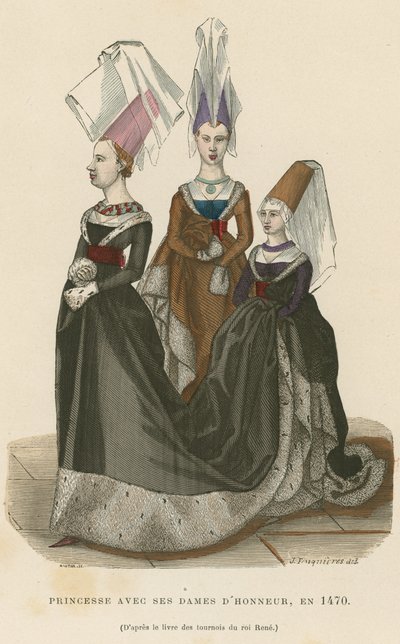 Princess with Her Ladies of Honour, 1470 by French School